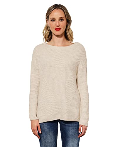 STREET ONE Damen A302127 Strickpullover, Dream White Melange, 44 von Street One