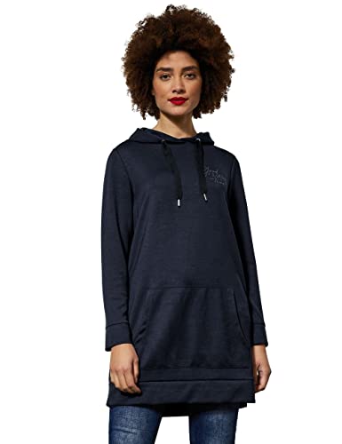 STREET ONE Damen A302138 Hoodie Longpullover, Dark Vintage Blue, 36 von Street One