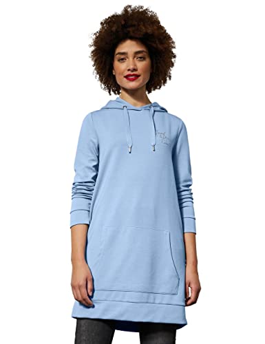 STREET ONE Damen A302138 Hoodie Longpullover, Light Lake Blue, 38 von Street One