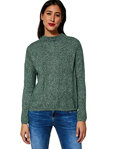 STREET ONE Damen A302182 Strickpullover, Dark Clary Mint Melange, 36 von Street One