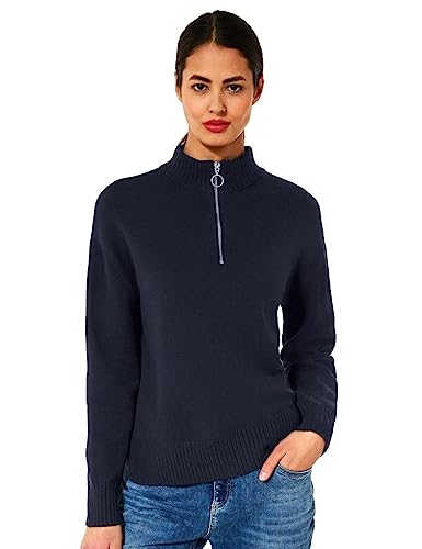 STREET ONE Damen A302208 Sweatshirt, deep Blue, 38 von Street One