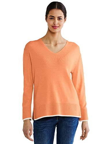 Street One Damen A302302 Strickpullover, Juicy Mandarine Melange, 36 EU von Street One