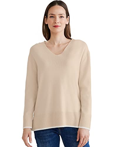 Street One Damen A302302 Strickpullover, Light Smooth Sand, 40 EU von Street One