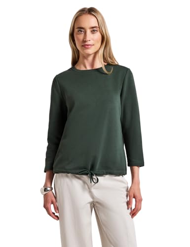 Street One Damen A303275 Sweatshirt in Unifarbe, Mid Green, 40 von Street One