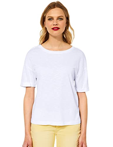 STREET ONE Damen A317876 Loose Fit Shirt, White, 40 von Street One