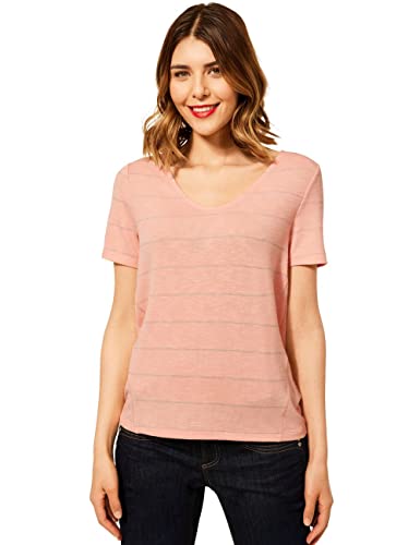 STREET ONE Damen A318013 Flammgarnshirt, Dull Coral, 36 von STREET ONE