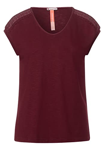 STREET ONE Damen A318019 Spitzenshirt, Copper red, 38 von STREET ONE