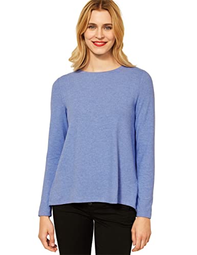 Street One Damen A318502 Langarmshirt, Cozy Blue Melange, 36 von Street One