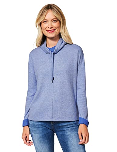 STREET ONE Damen A318644 Langarmshirt, Dazzling Blue Melange, 38 von Street One