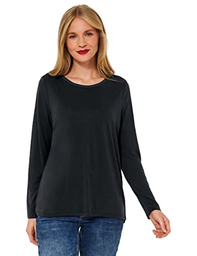 STREET ONE Damen A318769 Langarmshirt, Black, 36 von Street One