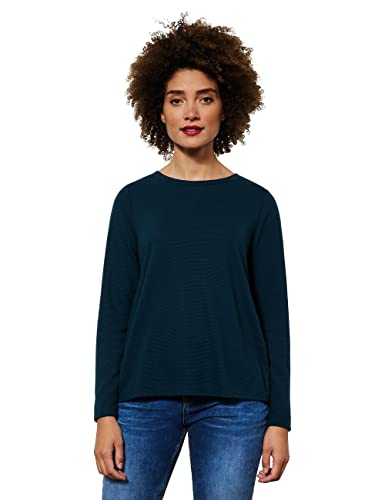 Street One Damen A318778 Langarmshirt, deep Teal Blue, 36 von Street One