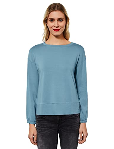 STREET ONE Damen A318784 Oversize Langarmshirt, Milky Jade Blue, 40 von Street One