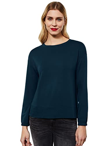 STREET ONE Damen A318784 Oversize Langarmshirt, deep Teal Blue, 38 von Street One