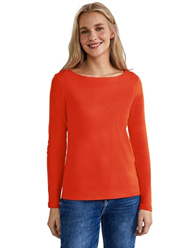 Street One Damen A318811 Langarmshirt, Juicy Mandarine, 38 EU von Street One