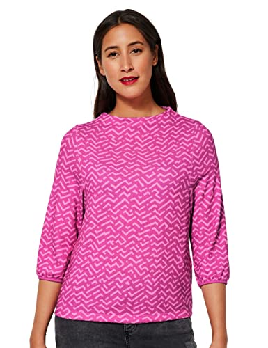 STREET ONE Damen A318813 Bedrucktes T-Shirt, Lavish pink, 36 von Street One