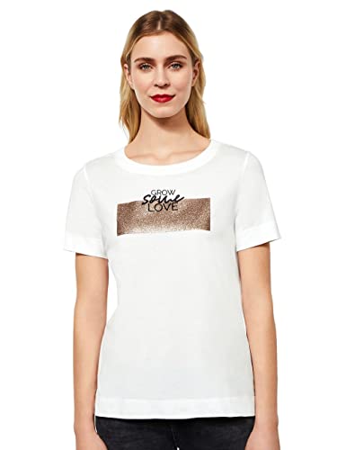 STREET ONE Damen A318819 T-Shirt, Off White, 38 von Street One