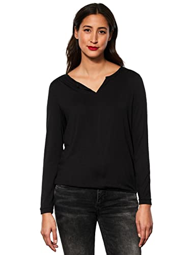 Street One Damen A318889 Langarmshirt, Black, 42 von Street One