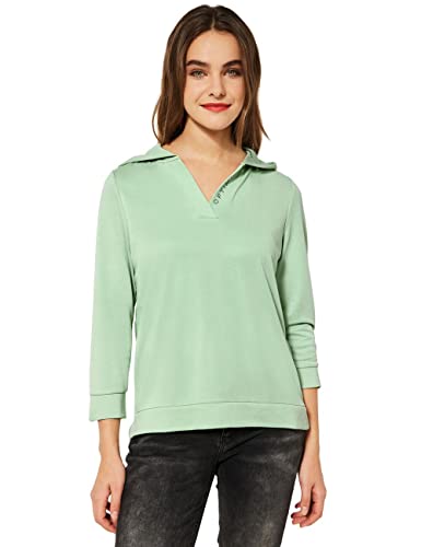 STREET ONE Damen A318897 Kapuzenshirt 3/4 Arm, Clary Mint, 38 von Street One