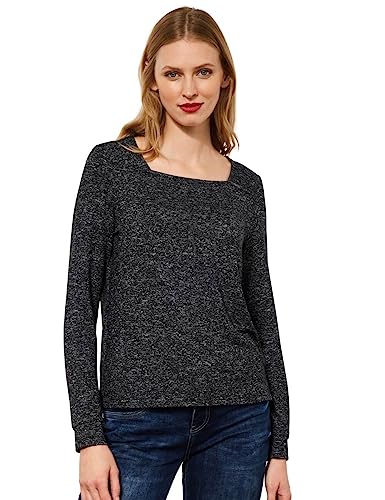 Street One Damen A318911 Langarmshirt, Anthracite Melange, 38 von Street One