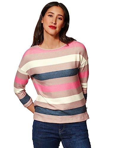 Street One Damen A319010 T-Shirt 3/4 Arm, Bright Winter Rose, 42 von Street One