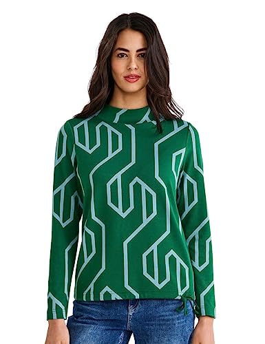 STREET ONE Damen A319136 Langarmshirt, Dark Brisk Green, 44 von Street One