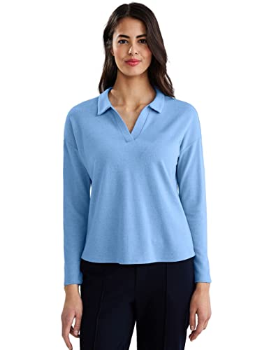 Street One Damen A319139 Poloshirt, Bay Blue Melange, 38 von Street One