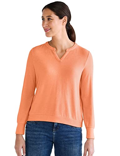 Street One Damen A319232 Langarmshirt, Juicy Mandarine Melange, 38 EU von Street One