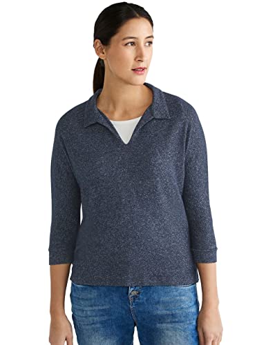 Street One Damen A319243 Poloshirt, Deep Blue Melange, 42 EU von Street One