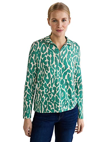 Street One Damen A319262 Langarmshirt, Dark Brisk Green, 46 EU von Street One