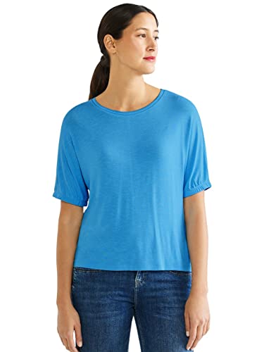 STREET ONE Damen A319409 Kurzarmshirt, Splash Blue, 36 EU von Street One