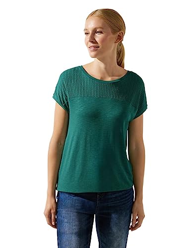 STREET ONE Damen A320134 Spitzenshirt, Lagoon Green, 46 EU von Street One