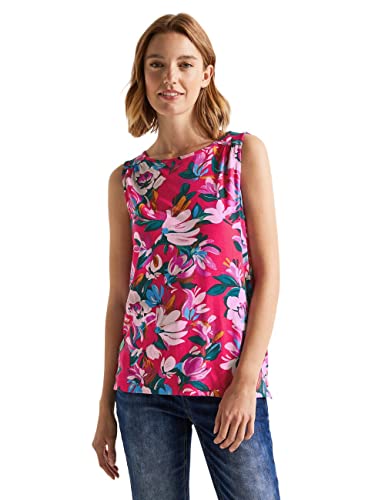 STREET ONE Damen A320149 Basic Top Sommertop, Berry Rose, 38 von Street One