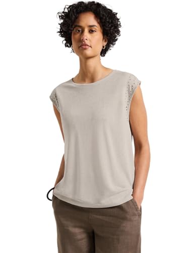 Street One Damen A322695 Shirt mit Stickdetails, Moonstone Sand, 44 von Street One