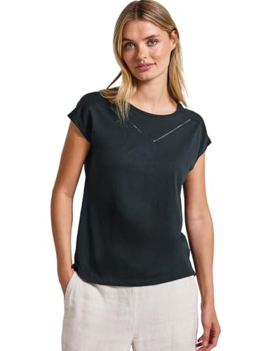 Street One Damen 3226375 Shirt mit Dekotape, Pine Grove Green, 38 Street One Damen 3226375 Shirt mit Dekotape, Pine Grove Green, 38 von Street One