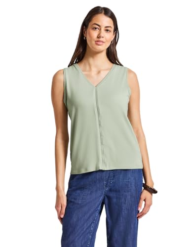 Street One Damen A323333 Jersey-Top mit Häkeldetails, Soft Jade Green, 42 von Street One