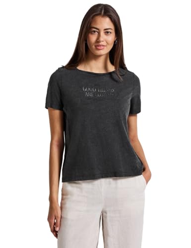 Street One Damen A323343 Look T-Shirt, Washed Out Grey, 38 Street One Damen A323343 Look T-Shirt, Washed Out Grey, 38 von Street One