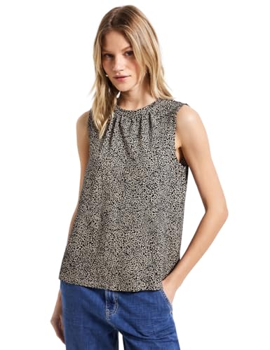 Street One Damen A323355 Top mit Leo-Muster, Cotton Cream, 46 von Street One