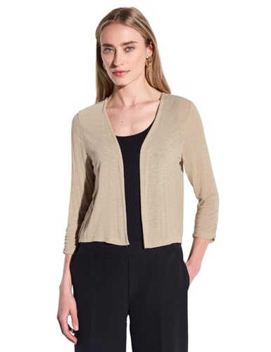 Street One Damen A323386 Strickjacke, Coastal Beige, 46 von Street One