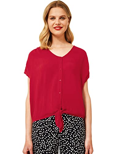 STREET ONE Damen A343265 Viskosebluse, Cherry red, 42 von Street One