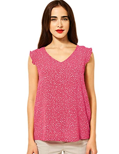 STREET ONE Damen A343345 Blusentop, AW Intense Coral, 42 von STREET ONE