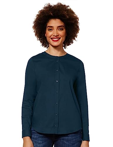 STREET ONE Damen A343561 Damenbluse, deep Teal Blue, 36 von Street One