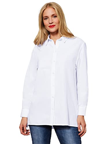 STREET ONE Damen A343563 Longbluse, White, 36 von Street One