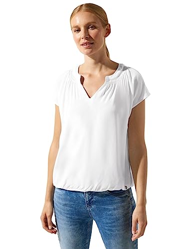 STREET ONE Damen A344057 Blusenshirt, White, 38 cm von Street One