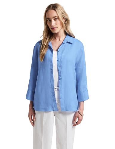 Street One Damen A345399 Leinenhemdbluse, Serenity Blue, 34 von Street One
