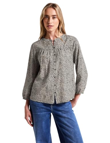 Street One Damen A345732 Strukturbluse mit Leo-Muster, Cotton Cream, 36 von Street One