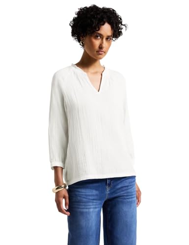 Street One Damen A345736 Musselin Tunika mit Rüschen, Off White, 34 Street One Damen A345736 Musselin Tunika mit Rüschen, Off White, 34 von Street One