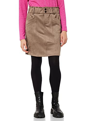 Street One Damen A361179 Kunstlederrock, Nougat Mocca, 42W EU von Street One