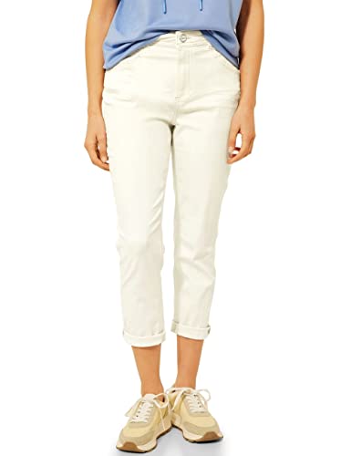 STREET ONE Damen A375132 Jeanshose Tapered Jeans, Homely White Washed, W27/L28 von Street One