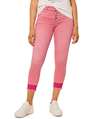 STREET ONE Damen A375381 Jeanshose Slim, Intense Coral Washed, W32/L26 von Street One