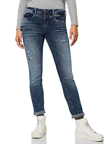 Street One Damen A375663 Jeanshose, Destroyed Indigo Wash, 32W / 32L EU von Street One